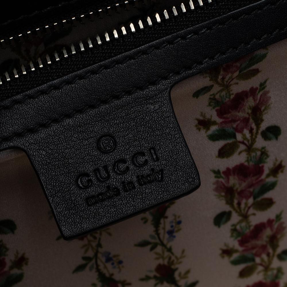 Gucci Black Leather Medium Thiara Bamboo Top Handle Bag 1