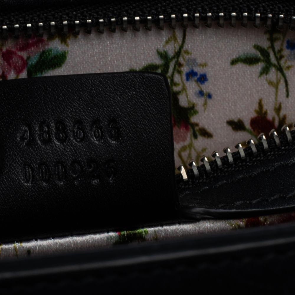 Gucci Black Leather Medium Thiara Bamboo Top Handle Bag 2