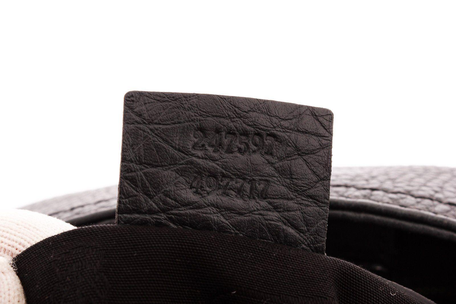 Gucci Black Leather Messenger Bag For Sale 1