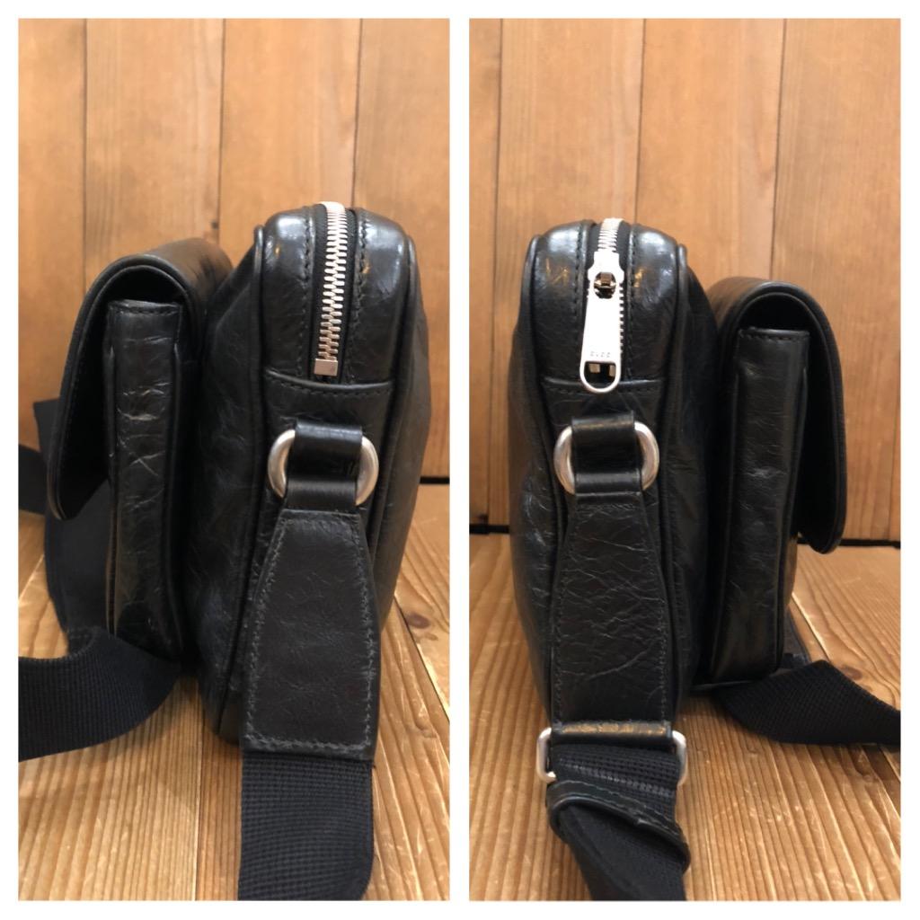 GUCCI Black Calfskin Leather Camera Crossbody Bag Unisex Mens For Sale 5