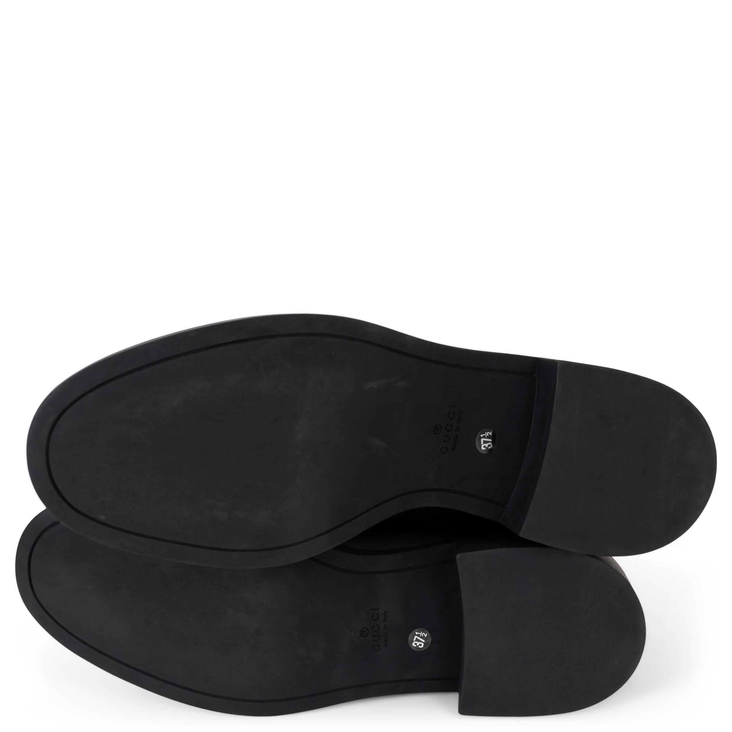 GUCCI schwarz Leder MICROGUCCISSIMA MID-CALF Stiefel Schuhe 37.5 im Angebot 4