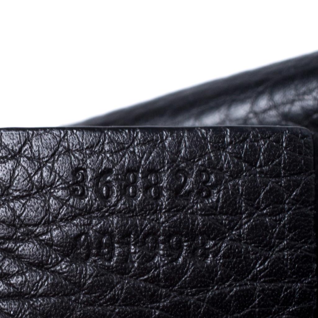 Gucci Black Leather Mini Bamboo Top Handle Bag 3