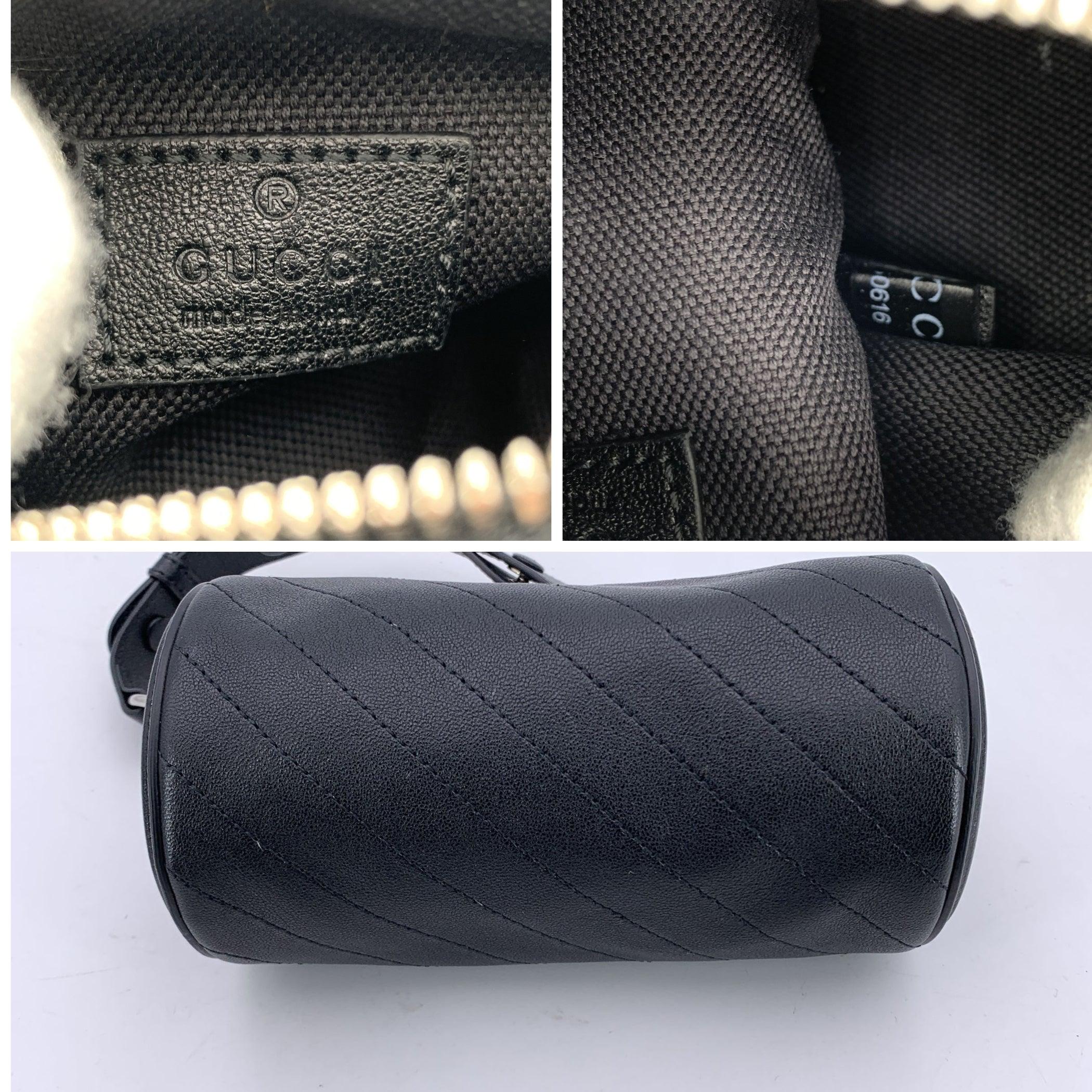 Donna Gucci Borsa a tracolla Mini Blondie a cilindro in pelle nera in vendita