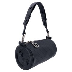 Gucci Black Leather Mini Blondie Cylinder Shoulder Bag