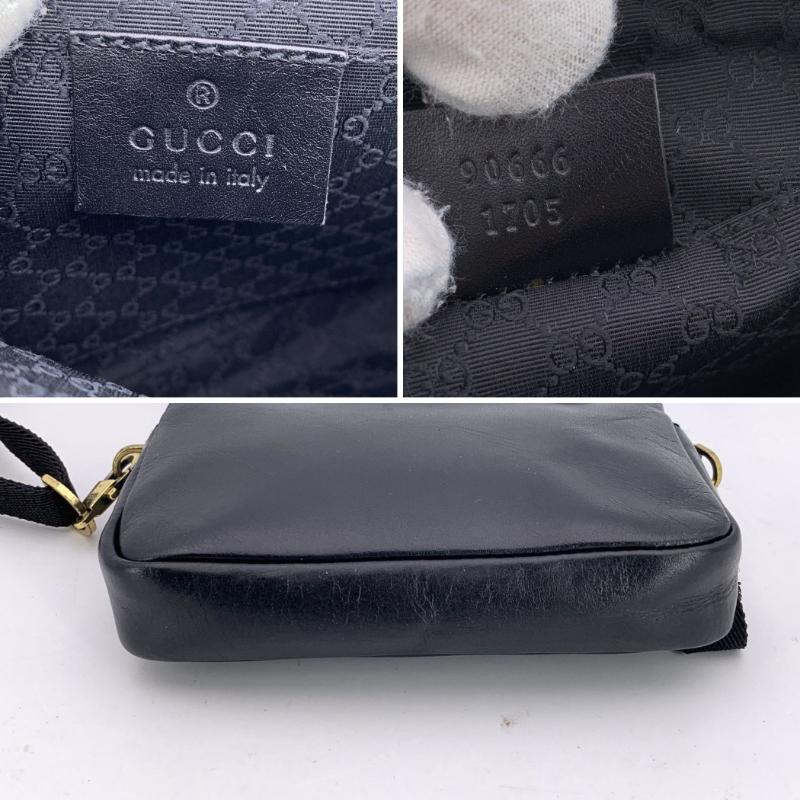 da uomo o donna Gucci Mini Crossbody Camera Messenger in pelle nera in vendita