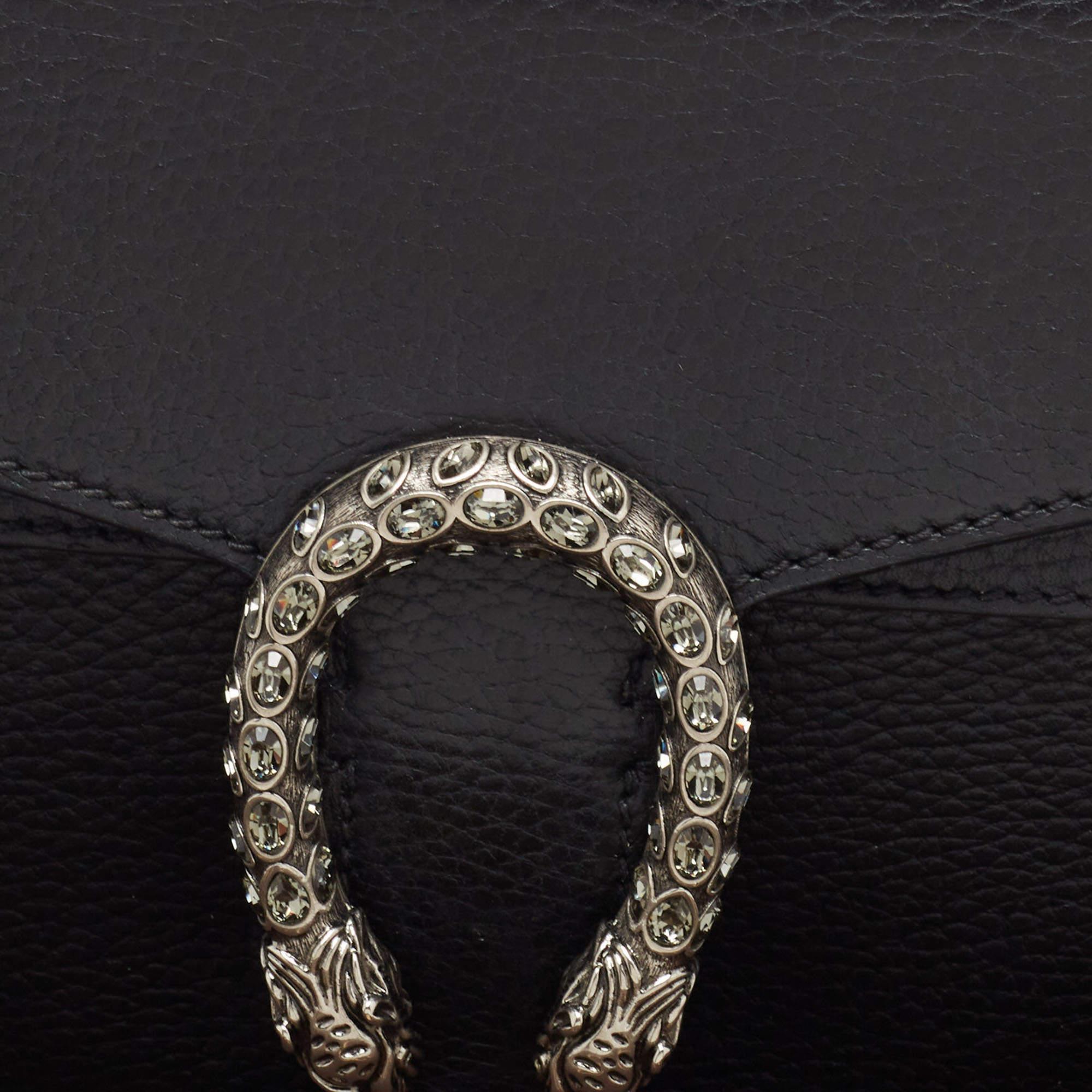 Gucci Black Leather Mini Dionysus Shoulder Bag 6