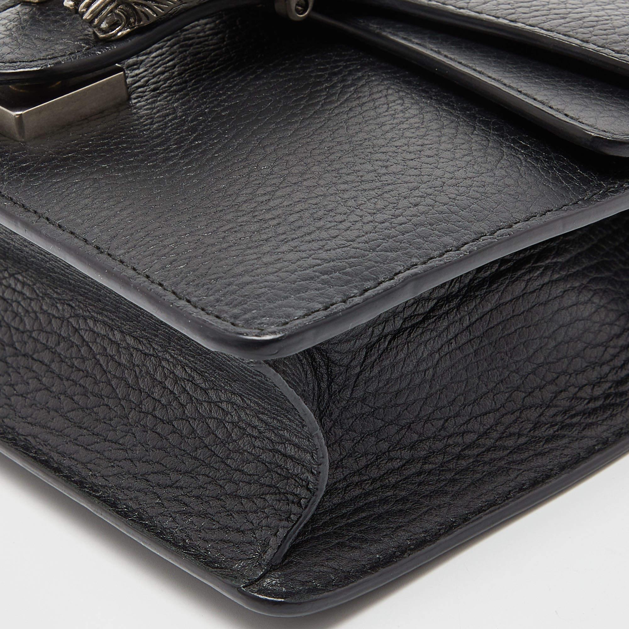 Gucci Black Leather Mini Dionysus Shoulder Bag 7