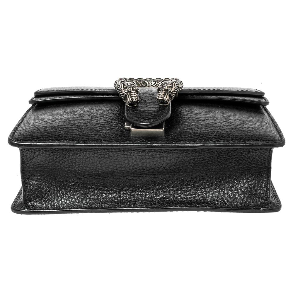 Gucci Black Leather Mini Dionysus Shoulder Bag 1