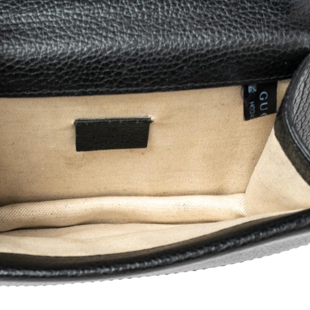 Gucci Black Leather Mini Dionysus Shoulder Bag 2