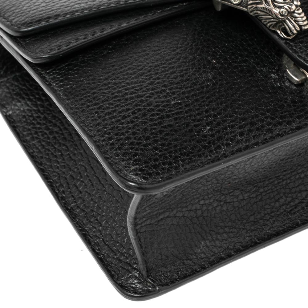 Gucci Black Leather Mini Dionysus Shoulder Bag 4