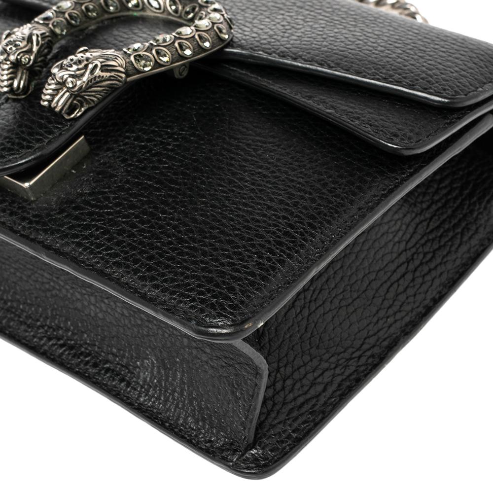 Gucci Black Leather Mini Dionysus Shoulder Bag 5