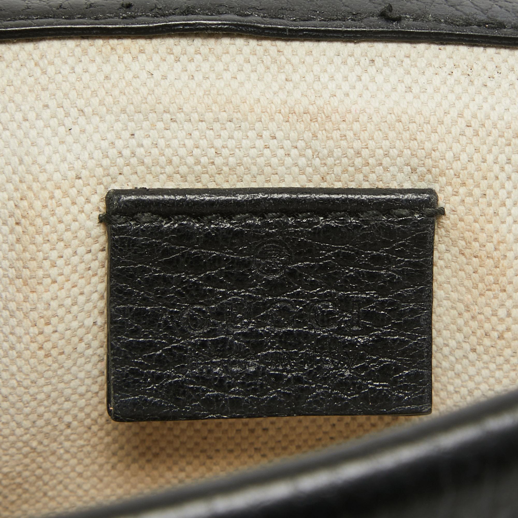 Gucci Black Leather Mini Dionysus Shoulder Bag For Sale 5