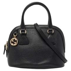 Gucci Black Leather Mini Dome Satchel