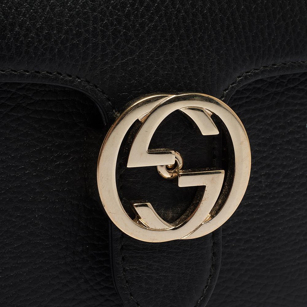 Gucci Black Leather Mini GG Marmont Shoulder Bag 8