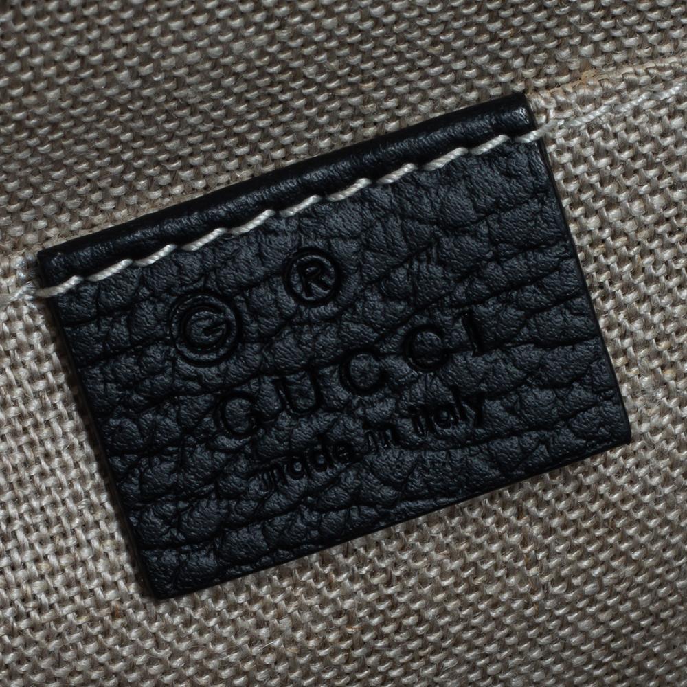 Gucci Black Leather Mini GG Marmont Shoulder Bag 9