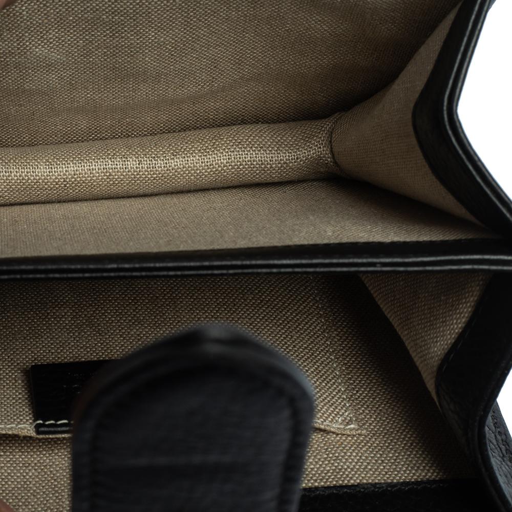 Gucci Black Leather Mini GG Marmont Shoulder Bag 3
