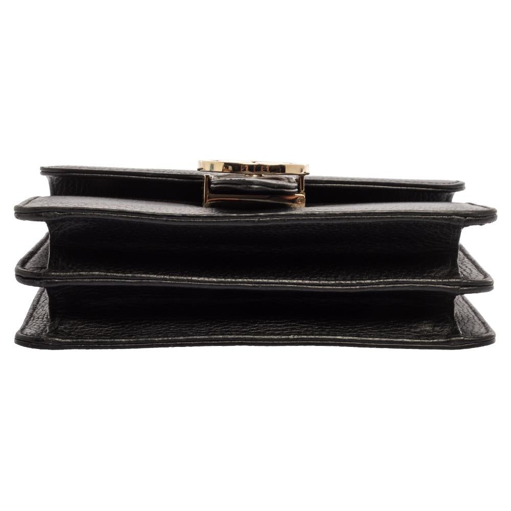 Gucci Black Leather Mini GG Marmont Shoulder Bag 5