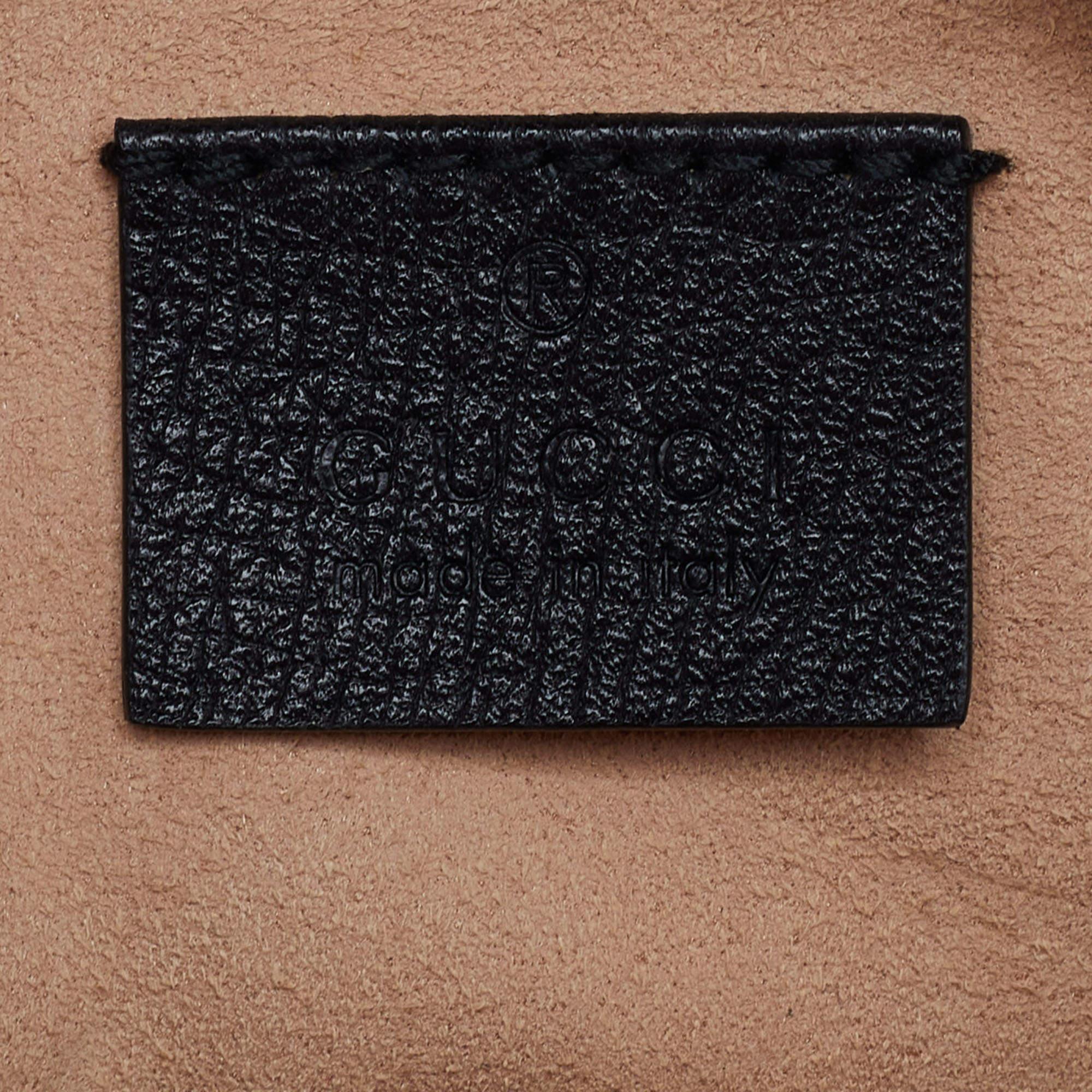 Gucci Black Leather Mini Ophidia Round Shoulder Bag 3