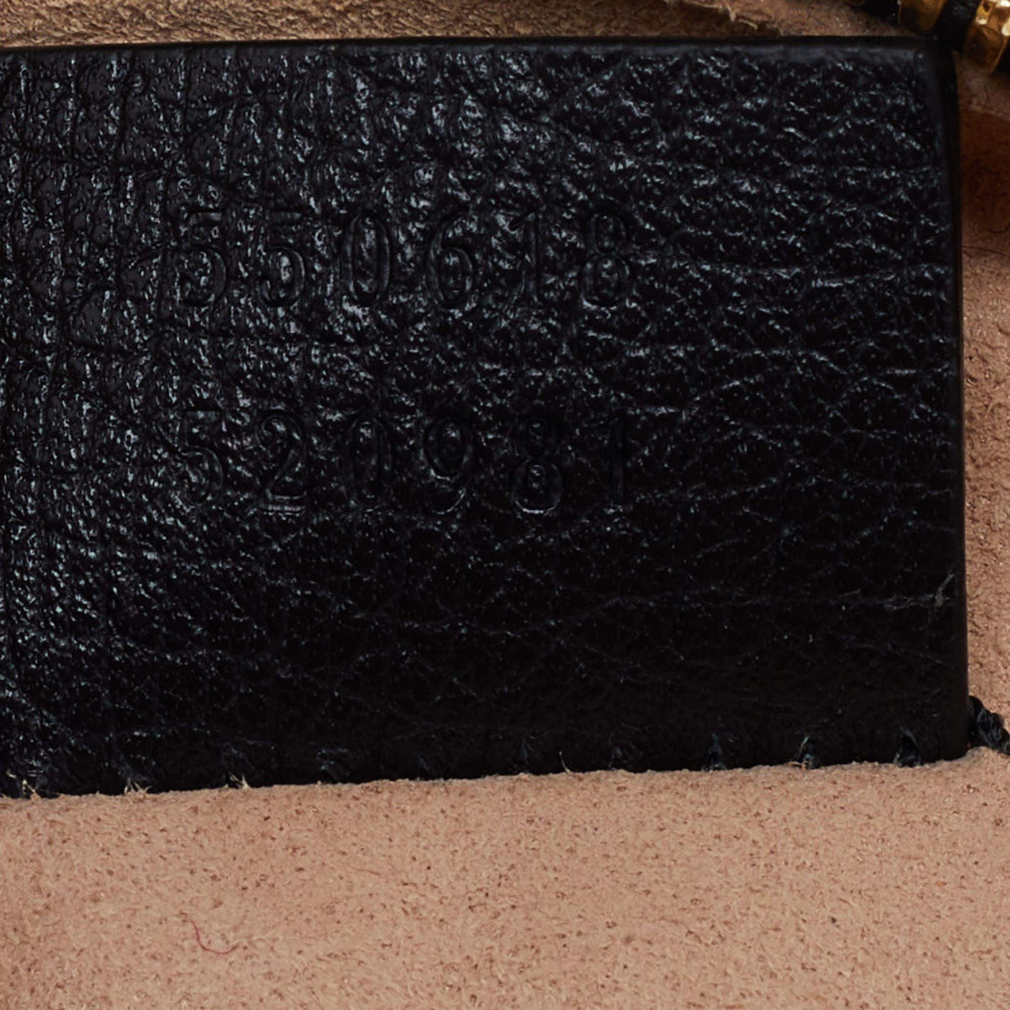 Gucci Black Leather Mini Ophidia Round Shoulder Bag 4
