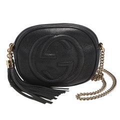 Gucci Black Leather Mini Soho Disco Chain Crossbody Bag