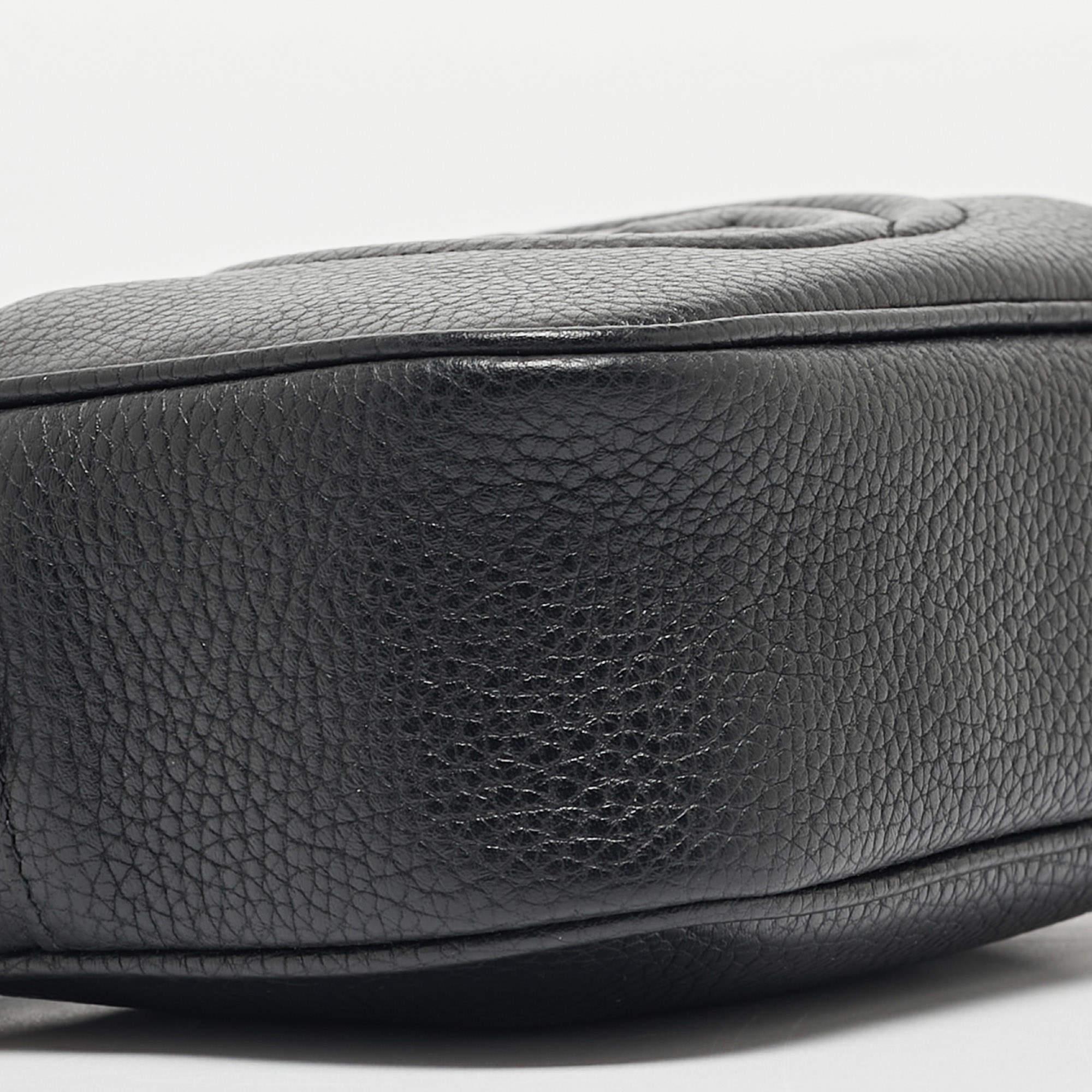 Gucci Black Leather Mini Soho Disco Shoulder Bag For Sale 7