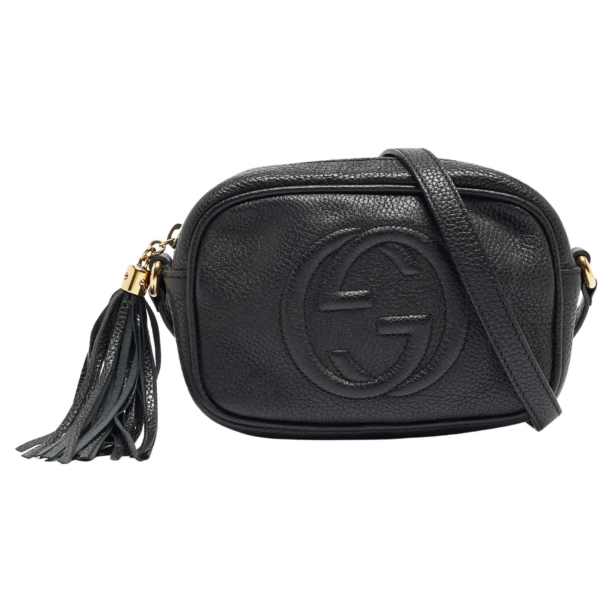 Gucci Black Leather Mini Soho Disco Shoulder Bag