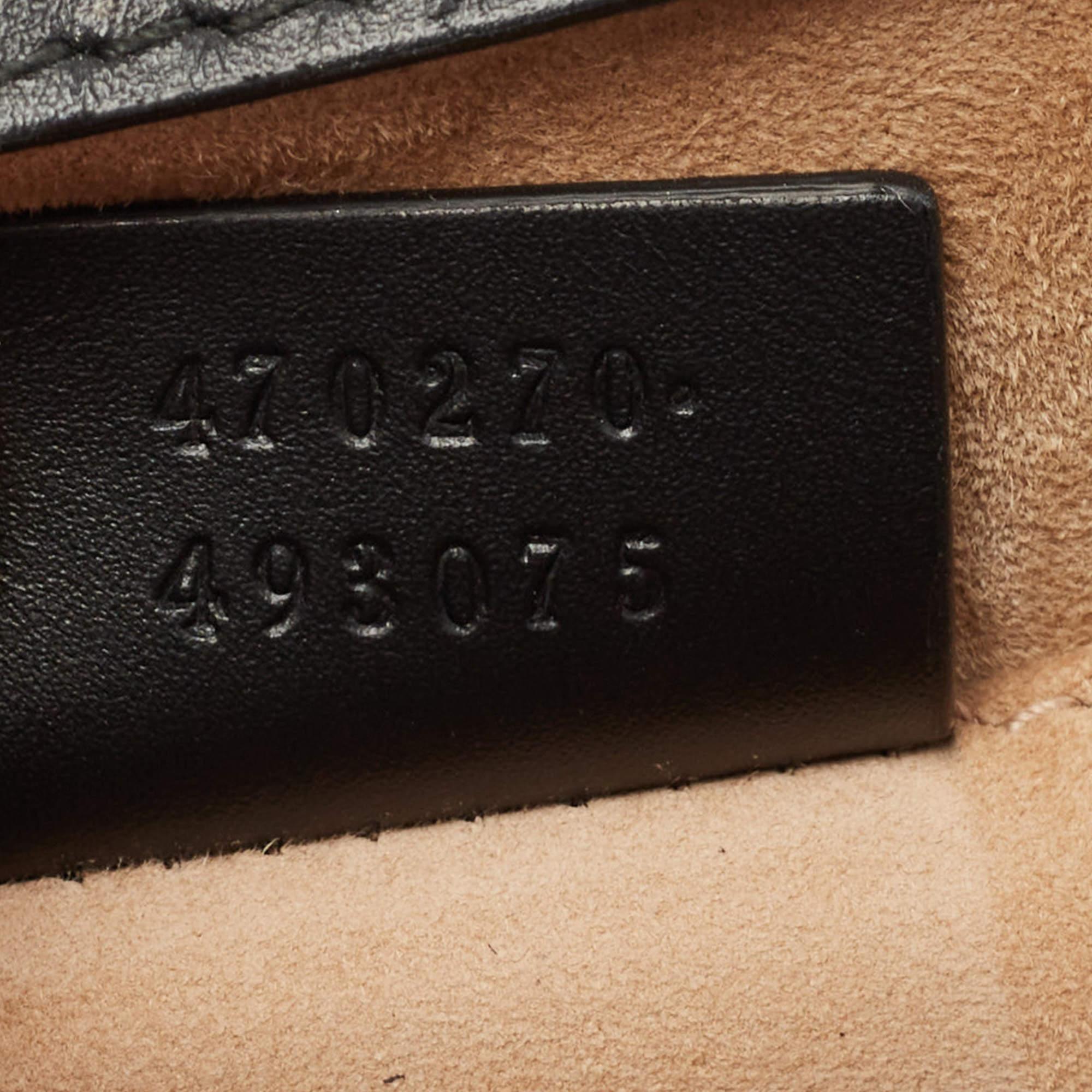 Gucci Black Leather Mini Sylvie Top Handle Bag 6