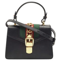 Gucci Black Small Sylvie Shoulder Bag Gold Hardware Available For Immediate  Sale At Sotheby's