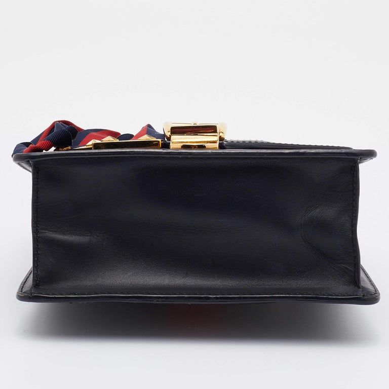 Gucci Black Leather Mini  Chain Sylvie Crossbody Bag For Sale at 1stDibs