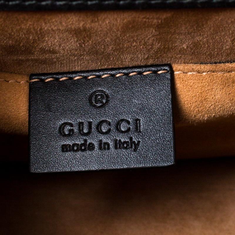 Gucci Black Leather Mini Web Chain Sylvie Shoulder Bag 2