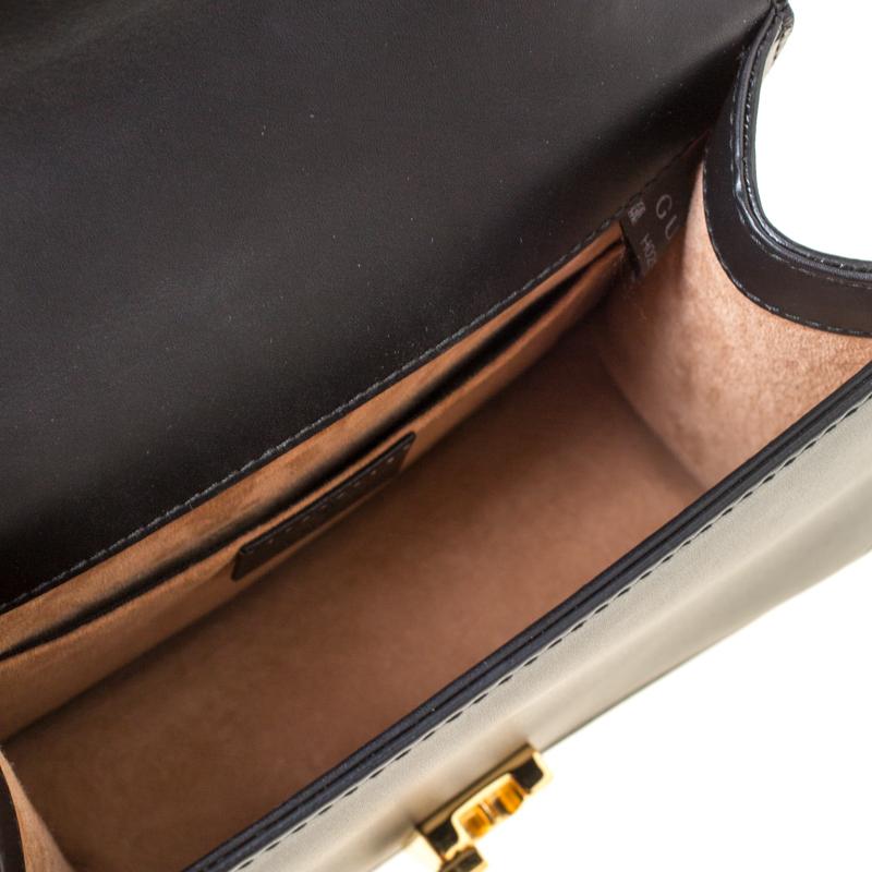 Gucci Black Leather Mini Web Chain Sylvie Shoulder Bag 3
