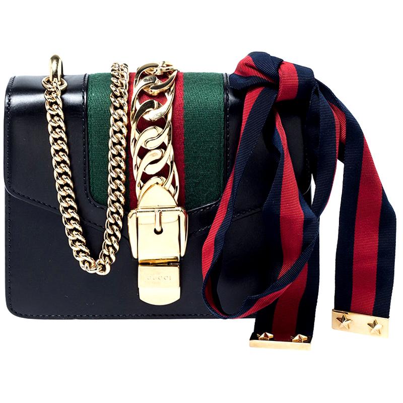 gucci black sylvie bag