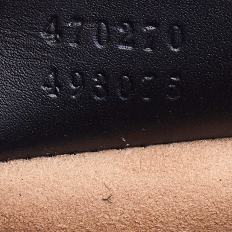 Gucci Black Leather Mini  Chain Sylvie Top Handle Bag For Sale at