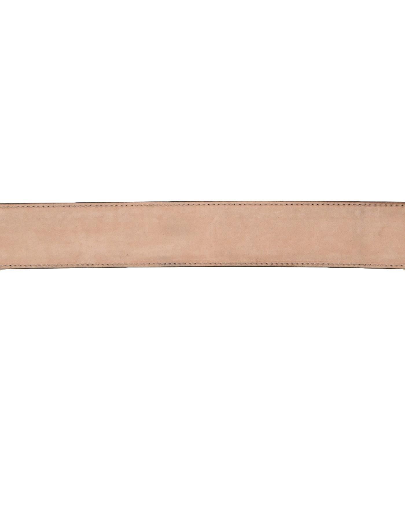 Gucci Black Leather Monogram Signature Leather Belt sz 38 1