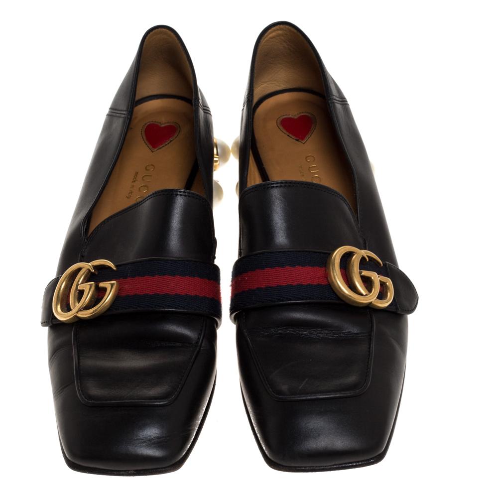 gucci loafers with pearls