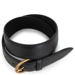 GUCCI black leather PECARI WIDE WAISTE Belt 75