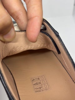 Gucci Black Leather Peggy Web Platform Sneakers