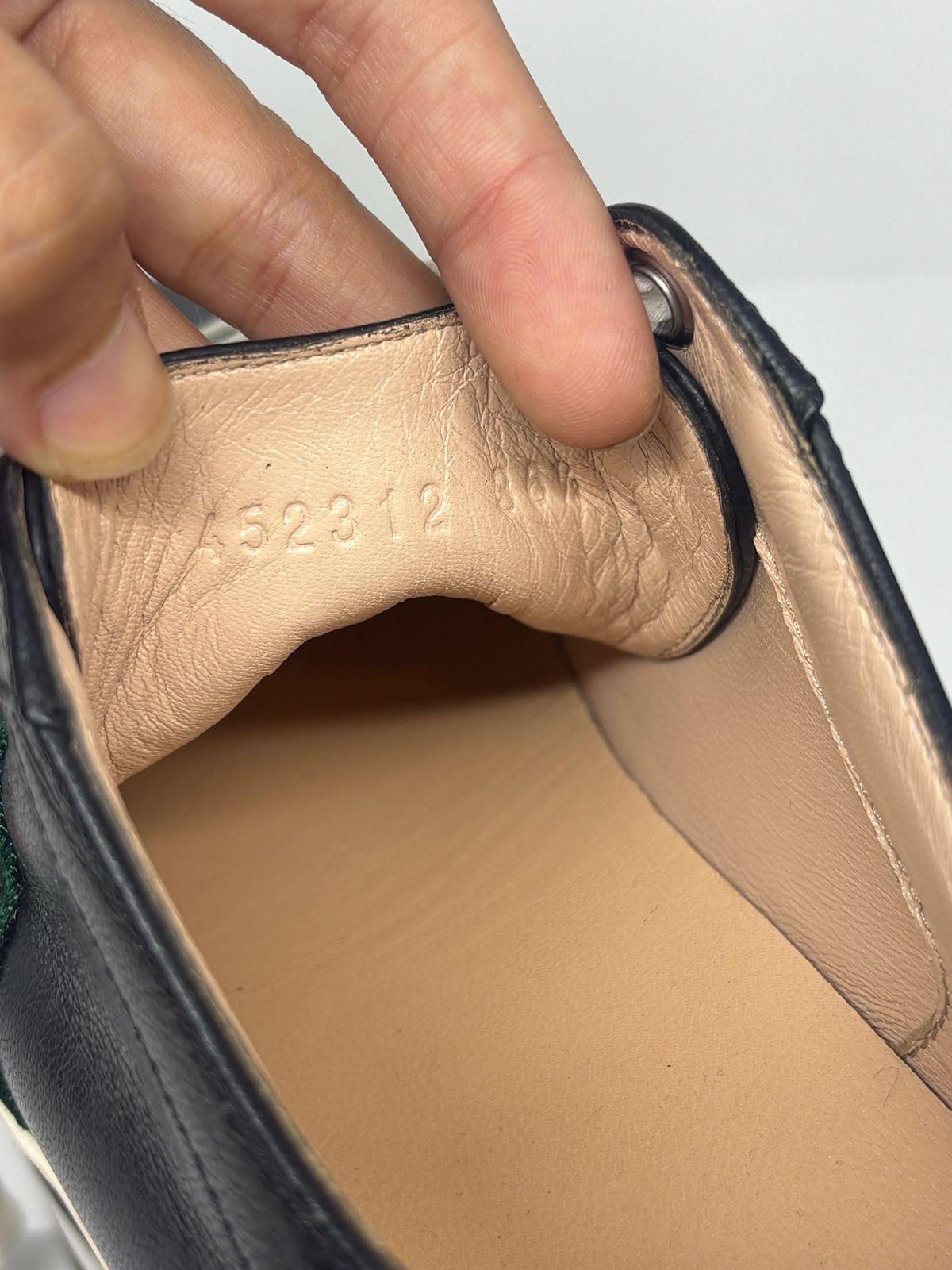 Gucci Black Leather Peggy Web Platform Sneakers For Sale 5