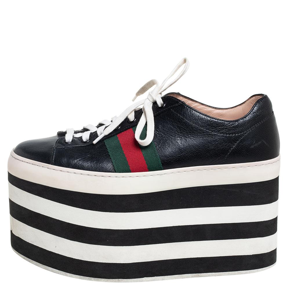 gucci platform sneakers with jewels