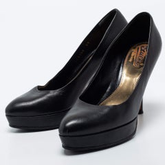 Gucci escarpins à plateforme en cuir noir Taille 37