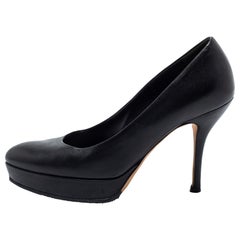 Gucci escarpins à plateforme en cuir noir Taille 37