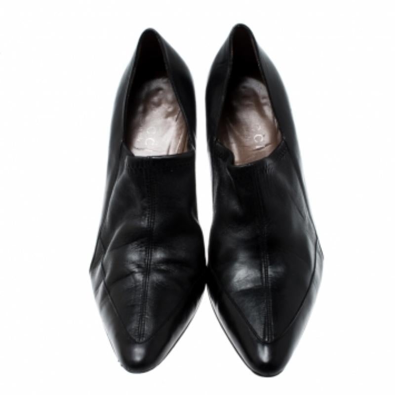 Donna Gucci Pumps a punta in pelle nera taglia 38 in vendita