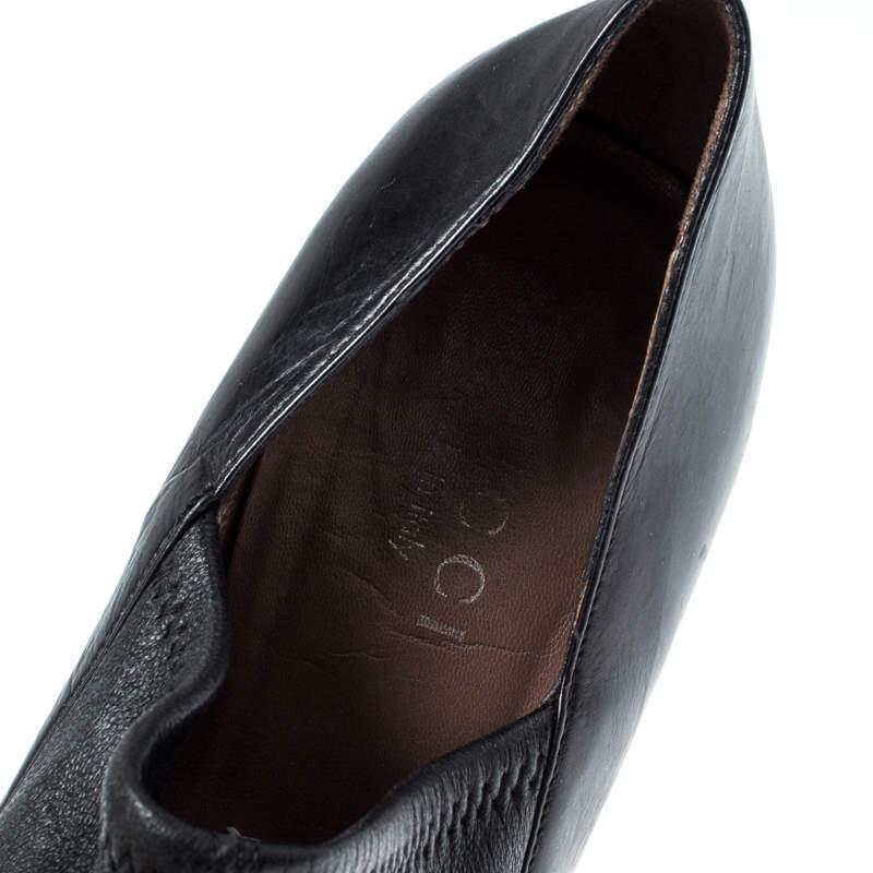 Gucci Black Leather Pointed Toe Loafer Pumps Size 38 3