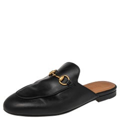 Gucci - Sandales Princetown en cuir noir, taille 35,5