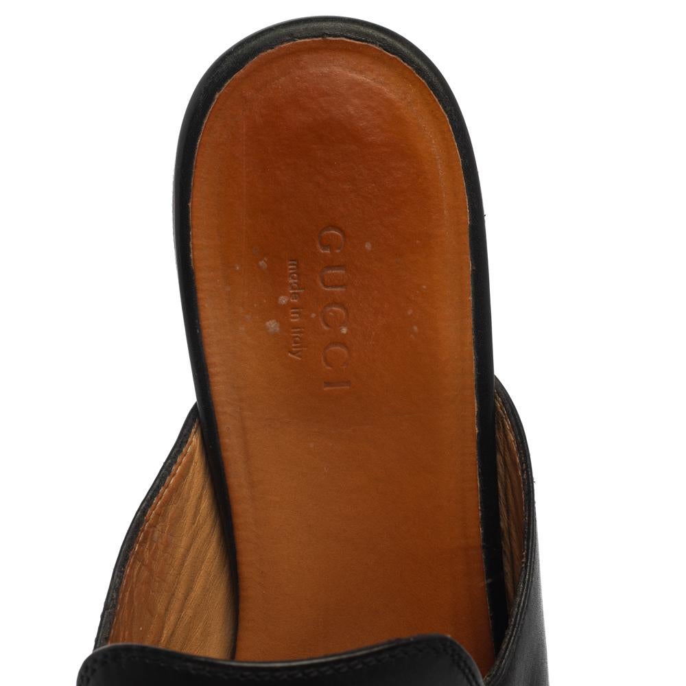 Gucci Black Leather Princetown Sandals Size 38 2