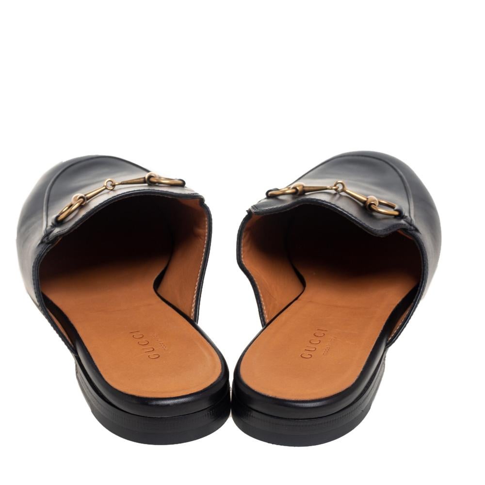 Women's Gucci Black Leather Princetown Sandals Size 39