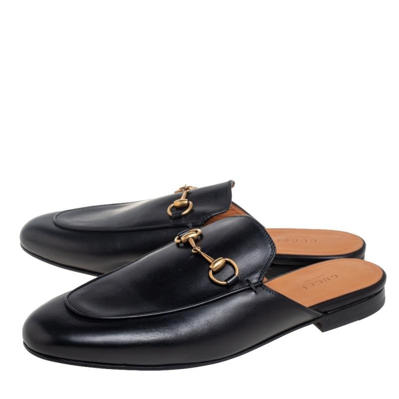 Gucci Black Leather Princetown Sandals Size 39 2
