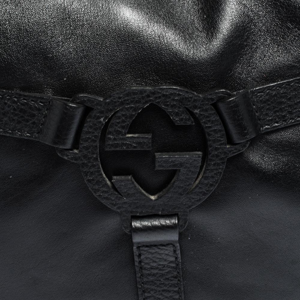 Women's Gucci Black Leather Reins Hobo