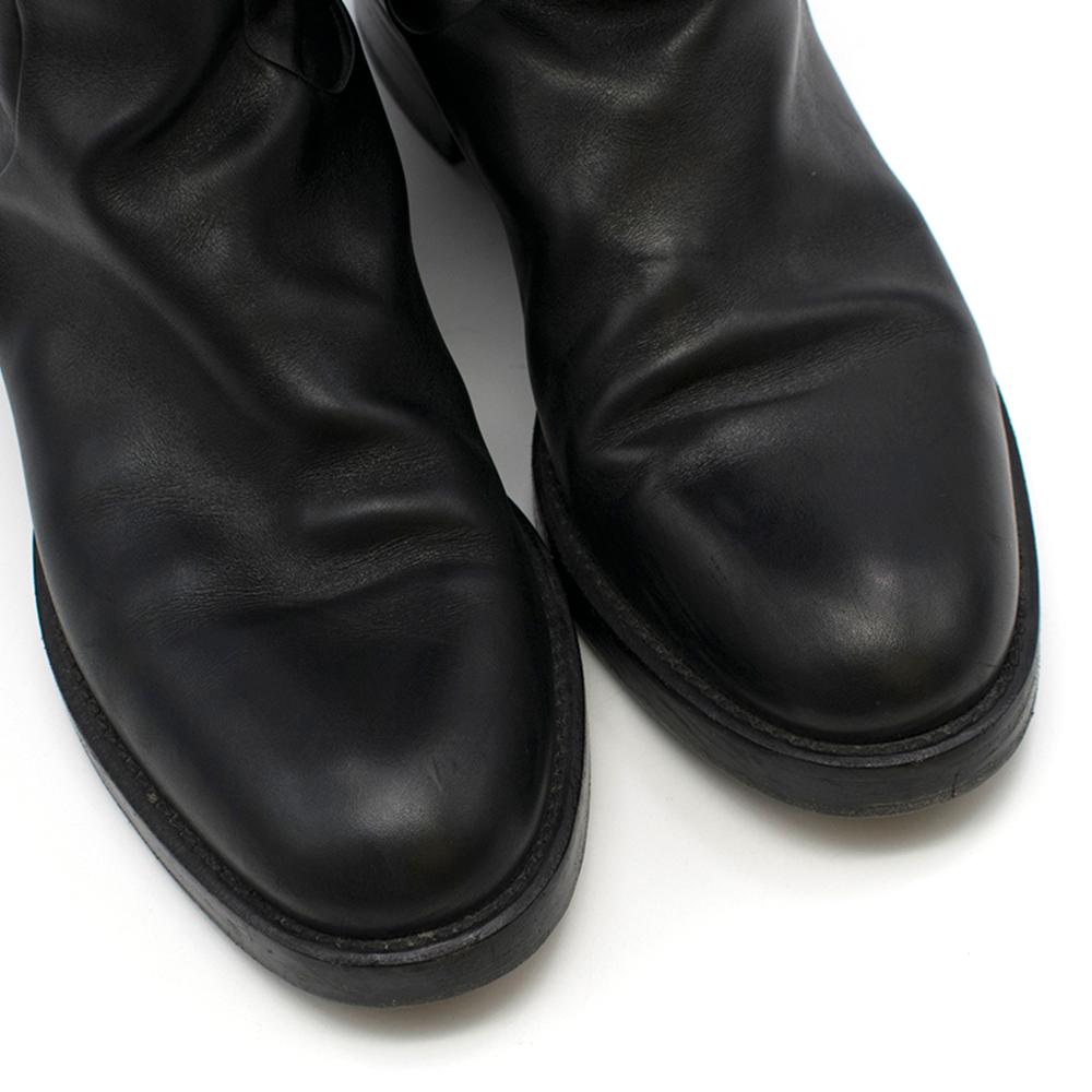 Gucci Black Leather Riding Boots	 SIZE 39 In Good Condition In London, GB