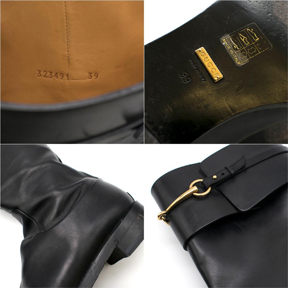 Gucci Black Leather Riding Boots	 SIZE 39 3